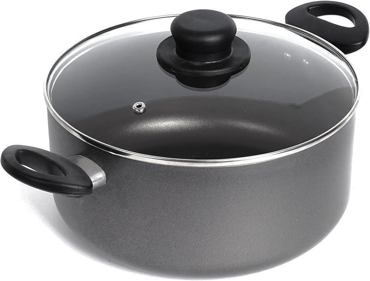 Stock Pot Large Non-Stick Cooking Pot with Glass Lid - Induction Base