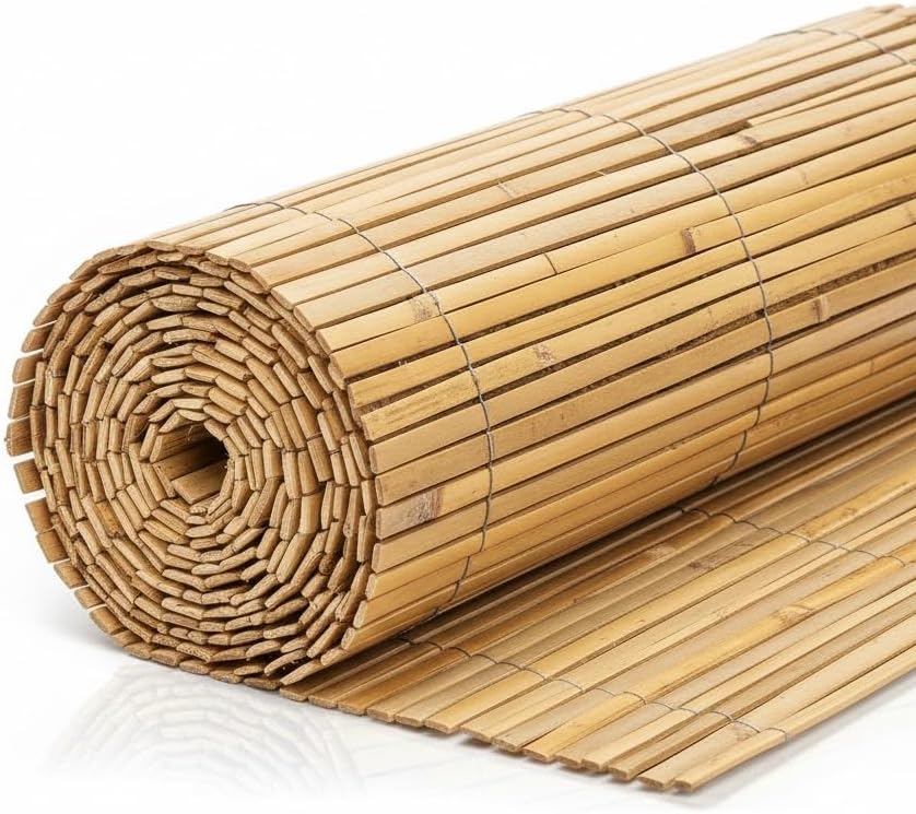 Bamboo Fence Screening, Slat Panels Eco-Friendly Garden Fence Roll